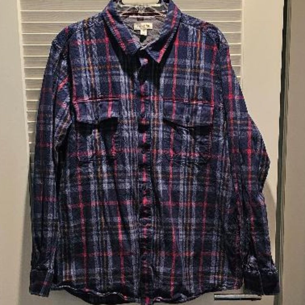 SUN + STONE Plaid Shirt - XXL
